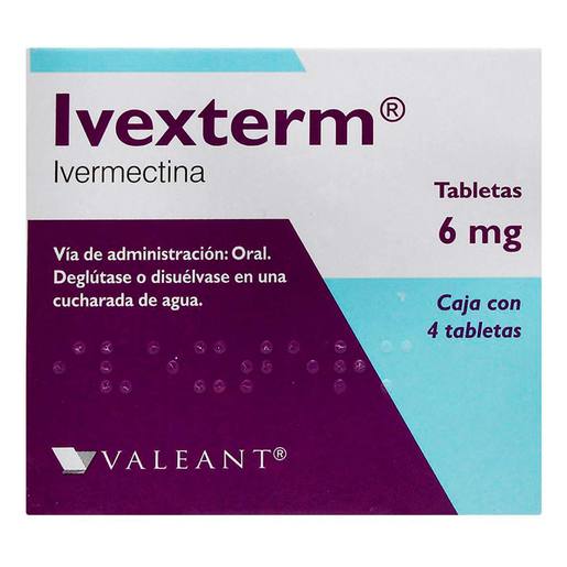 PAT-IVEXTERM 6MG C/4 TAB.