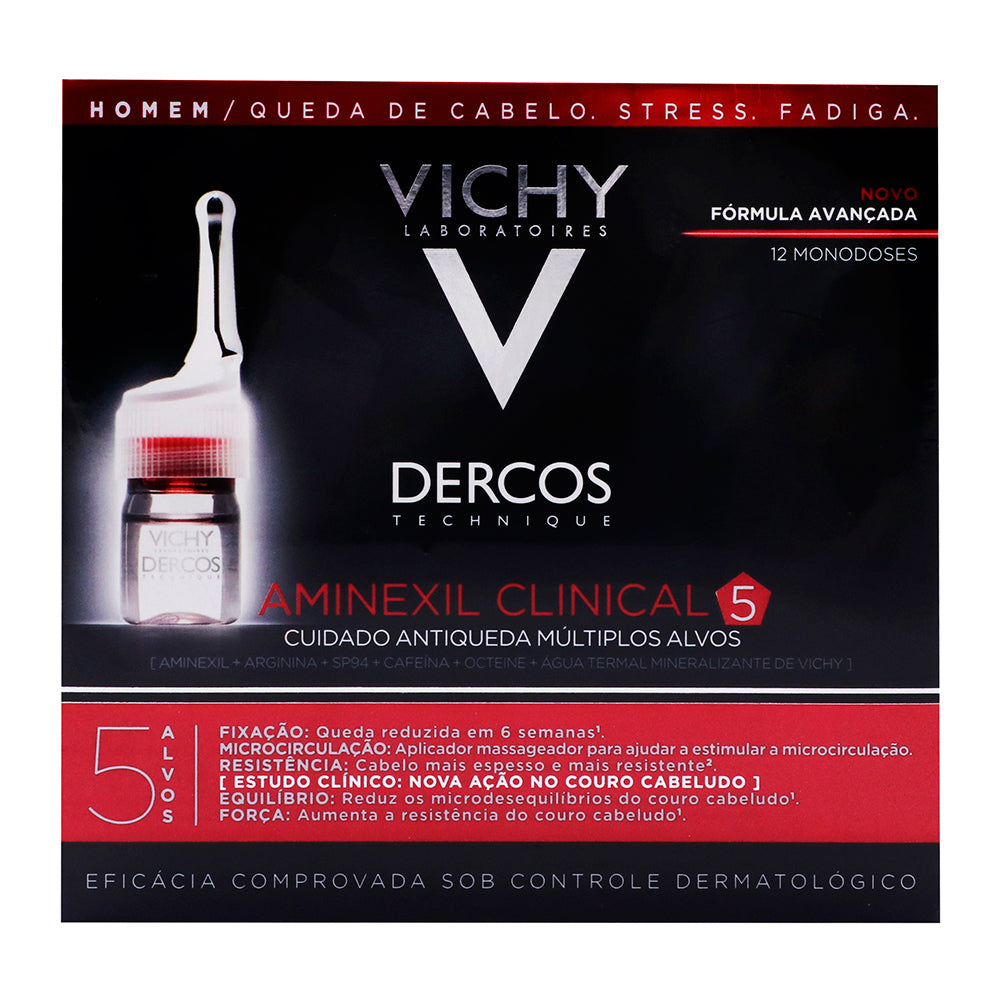 VIC-Aminexil Clinical 5 Ampolletas Hombre 12ds