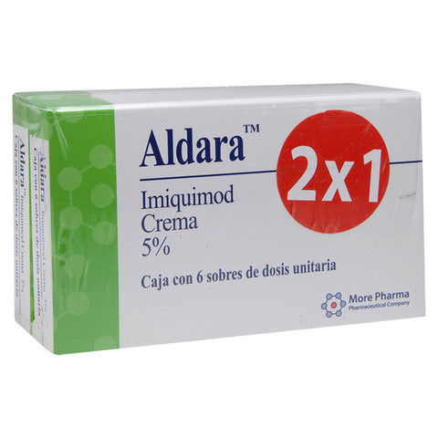PAT-ALDARA CREMA 5% C/6 SOBRES 2X1